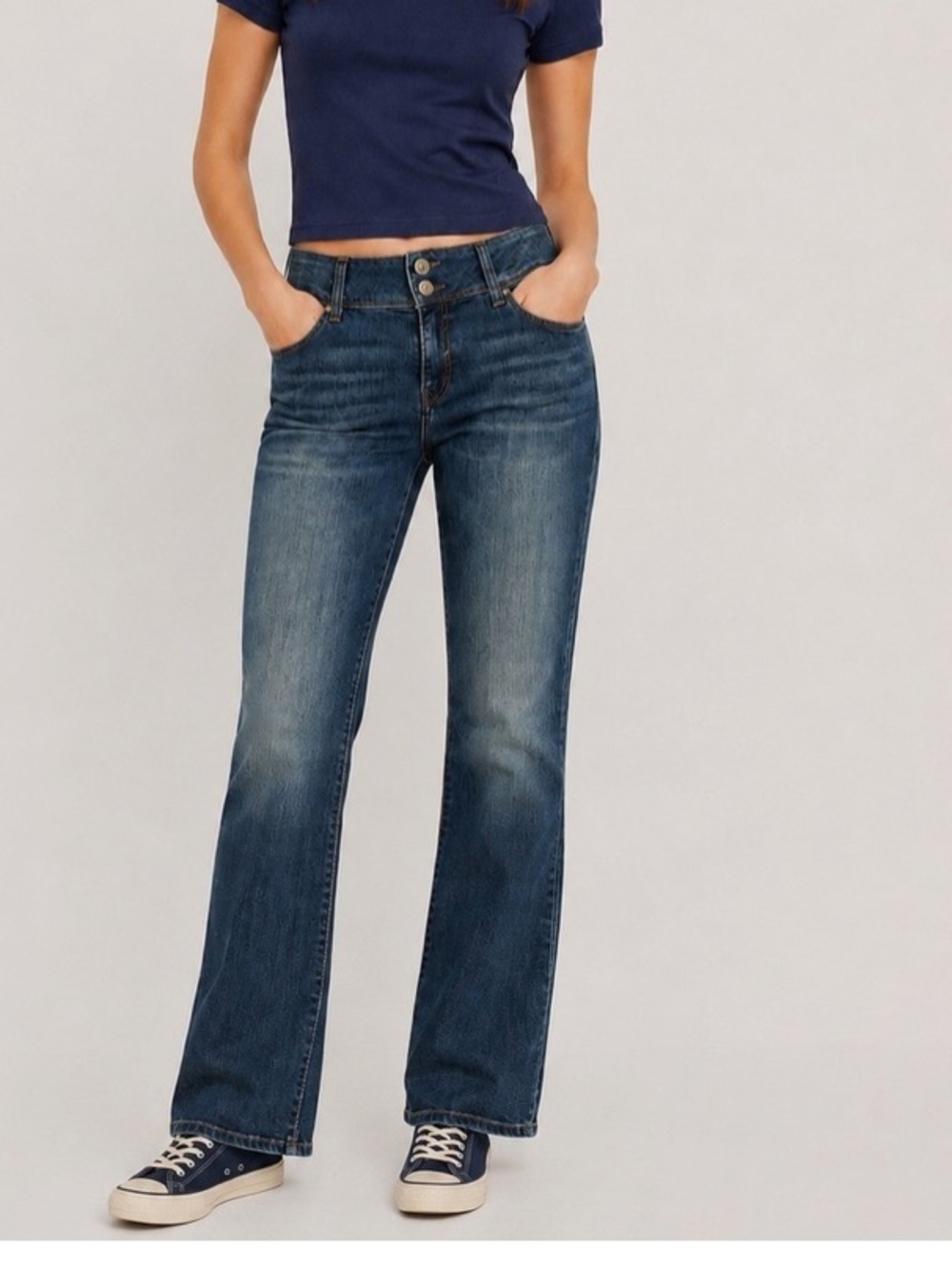Mavi Women's Bootcut Jeans in Dark Blue Wash